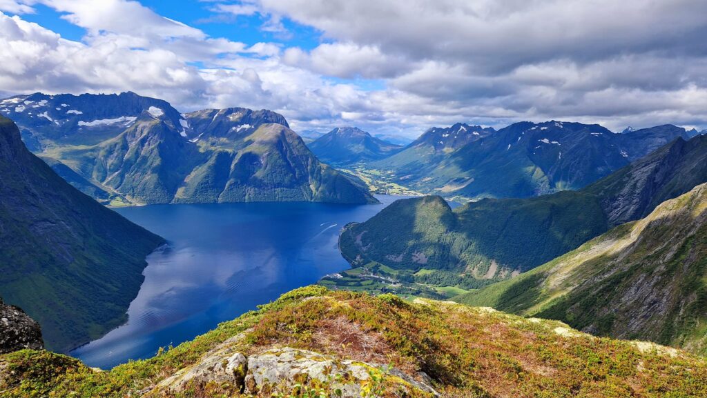 Het uitzicht in Noorwegen